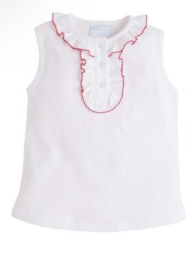 Little English Ruffled Henley Tank - Size 6